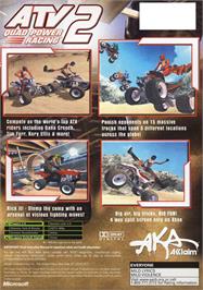 Box back cover for ATV: Quad Power Racing 2 on the Microsoft Xbox.