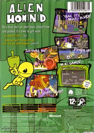 Box back cover for Alien Hominid on the Microsoft Xbox.