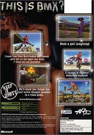 Box back cover for BMX XXX on the Microsoft Xbox.