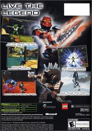 Box back cover for Bionicle on the Microsoft Xbox.