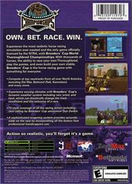 Box back cover for Breeders' Cup World Thoroughbred Championships on the Microsoft Xbox.