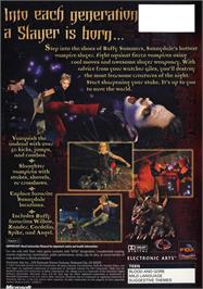 Box back cover for Buffy the Vampire Slayer on the Microsoft Xbox.