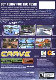 Box back cover for Carve on the Microsoft Xbox.