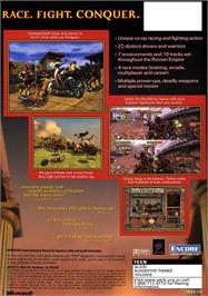 Box back cover for Circus Maximus: Chariot Wars on the Microsoft Xbox.