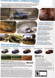 Box back cover for Colin McRae Rally 2005 on the Microsoft Xbox.