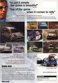 Box back cover for Colin McRae Rally 3 on the Microsoft Xbox.