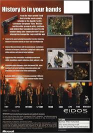 Box back cover for Commandos 2: Men of Courage on the Microsoft Xbox.