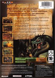 Box back cover for Conan on the Microsoft Xbox.