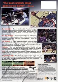 Box back cover for ESPN NBA 2K5 on the Microsoft Xbox.