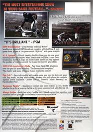 Box back cover for ESPN NFL 2K5 on the Microsoft Xbox.