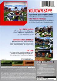 Box back cover for ESPN NFL Football on the Microsoft Xbox.