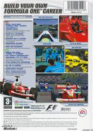 Box back cover for F1 Career Challenge on the Microsoft Xbox.