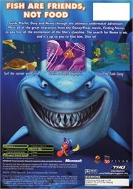 Box back cover for Finding Nemo on the Microsoft Xbox.