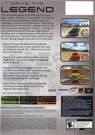 Box back cover for Ford Racing 2 on the Microsoft Xbox.