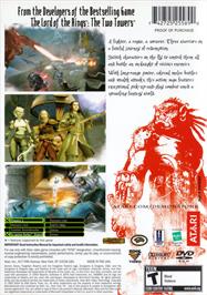 Box back cover for Forgotten Realms: Demon Stone on the Microsoft Xbox.