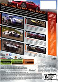 Box back cover for Forza Motorsport on the Microsoft Xbox.
