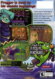 Box back cover for Frogger: Ancient Shadow on the Microsoft Xbox.