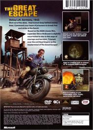 Box back cover for Great Escape on the Microsoft Xbox.