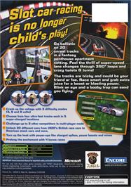 Box back cover for GrooveRider:  Slot Car Thunder on the Microsoft Xbox.