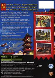 Box back cover for Harry Potter: Quidditch World Cup on the Microsoft Xbox.