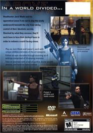 Box back cover for Headhunter: Redemption on the Microsoft Xbox.