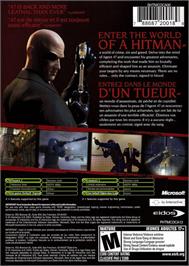 Box back cover for Hitman: Contracts on the Microsoft Xbox.