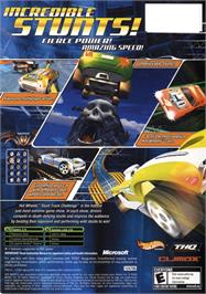 Box back cover for Hot Wheels: Stunt Track Challenge on the Microsoft Xbox.