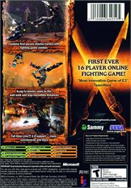 Box back cover for Iron Phoenix on the Microsoft Xbox.