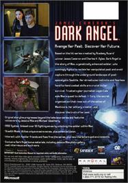Box back cover for James Cameron's Dark Angel on the Microsoft Xbox.