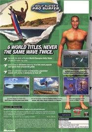 Box back cover for Kelly Slater's Pro Surfer on the Microsoft Xbox.