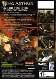 Box back cover for King Arthur on the Microsoft Xbox.