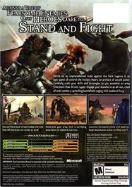 Box back cover for Kingdom Under Fire: The Crusaders on the Microsoft Xbox.