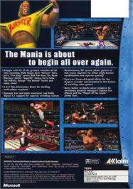 Box back cover for Legends of Wrestling on the Microsoft Xbox.