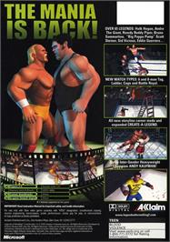 Box back cover for Legends of Wrestling 2 on the Microsoft Xbox.