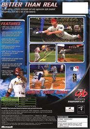 Box back cover for MLB SlugFest 20-04 on the Microsoft Xbox.