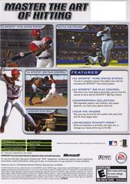 Box back cover for MVP Baseball 2004 on the Microsoft Xbox.