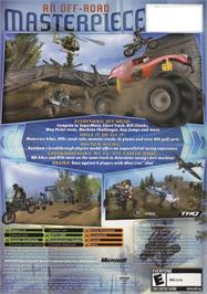 Box back cover for MX vs. ATV Unleashed on the Microsoft Xbox.