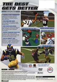 Box back cover for Madden NFL 2003 on the Microsoft Xbox.