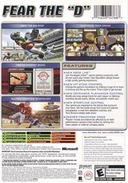 Box back cover for Madden NFL 2005 on the Microsoft Xbox.