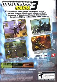 Box back cover for Motocross Mania 3 on the Microsoft Xbox.
