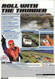 Box back cover for NASCAR Thunder 2003 on the Microsoft Xbox.
