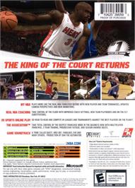 Box back cover for NBA 2K7 on the Microsoft Xbox.