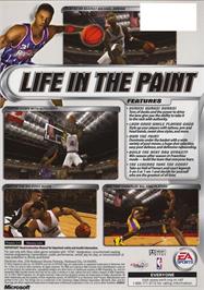 Box back cover for NBA Live 2002 on the Microsoft Xbox.