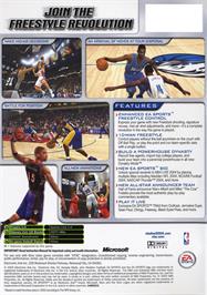 Box back cover for NBA Live 2004 on the Microsoft Xbox.