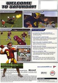 Box back cover for NCAA Football 2004 on the Microsoft Xbox.