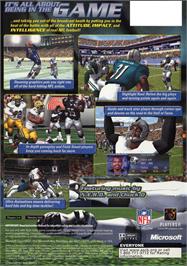 Box back cover for NFL Fever 2002 on the Microsoft Xbox.