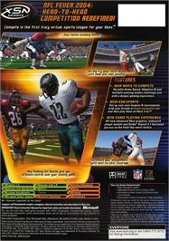 Box back cover for NFL Fever 2004 on the Microsoft Xbox.