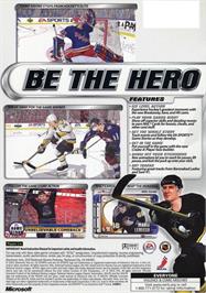 Box back cover for NHL 2002 on the Microsoft Xbox.