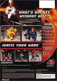 Box back cover for NHL Hitz 20-03 on the Microsoft Xbox.