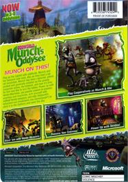 Box back cover for Oddworld: Munch's Oddysee on the Microsoft Xbox.